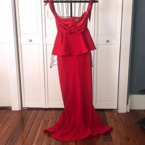 Asos Havana Bowtie Cutout Dress